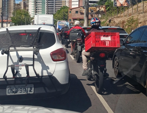 Os caos se instalou no tr�nsito de Jampa