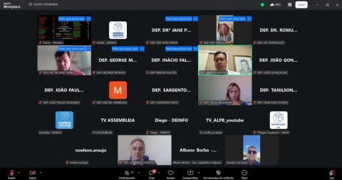 A sess�o da AL ocorreu de forma remota