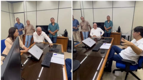 Rob�rio e vereadores foram cobrar in�cio das obras