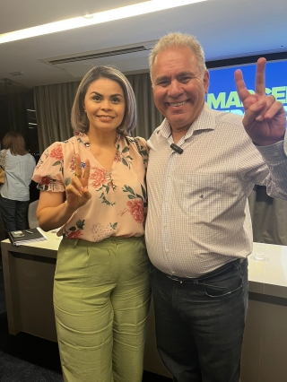 Cl�udia est� firme com  pr�-candidatura de Marcelo Queiroga