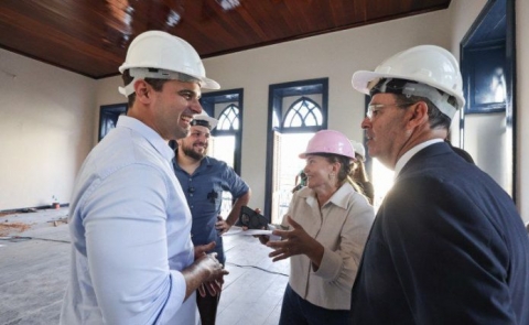 Lucas ficou animado com andamento das obras