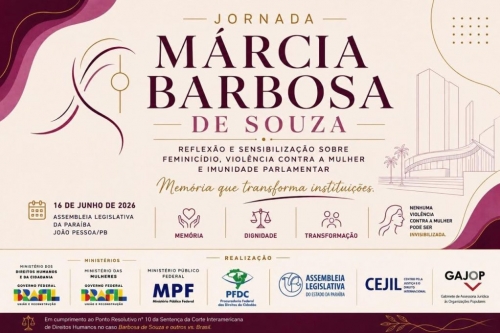 AL promove Jornada M�rcia Barbosa para debater feminic�dio, viol�ncia de g�nero e imunidade 