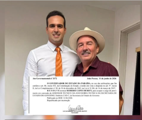 Lucas Ribeiro reconhece trabalho e lealdade do ex-prefeito Burity com nomea��o em cargo estrat�gico